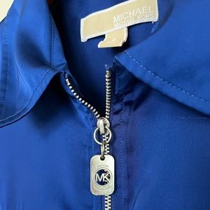 Royal blue Michael Kors zipper blouse.  Like new.  Very good condition.